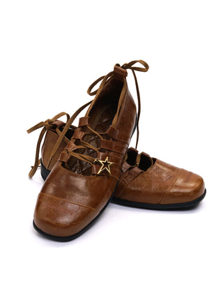 [Moromoro2] Leather Ballet Flats