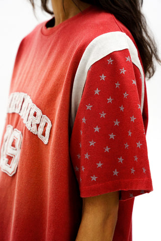 [Moromoro2] Star Applique Gradient T-shirt