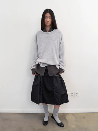 [NeverSeez] Linen Blend Knit Top