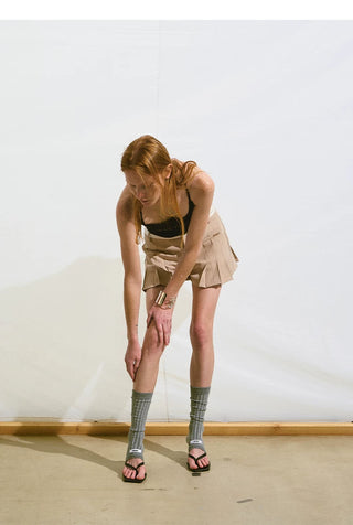 [NOTAWEAR] Embroidered Pleated Skort