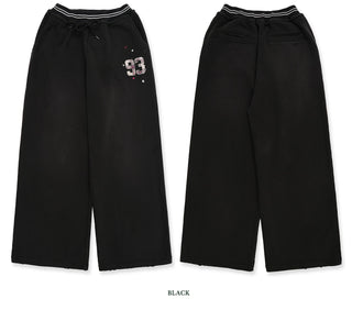 [Moromoro2] Distressed Star Applique  Sweatpants