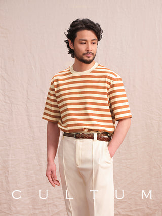 [CULTUM] Stripe Short-Sleeve Tee