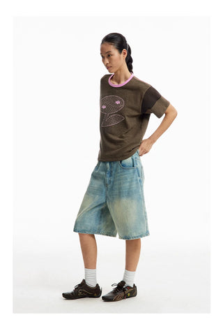 [CONP] Textured Embroidered T-shirt