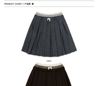 [Moromoro2] Faux Spliced Pleated Skirt