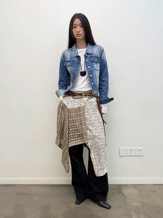 [NeverSeez] Washed Short Denim Jacket