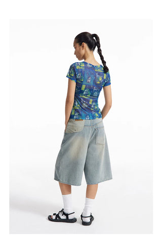 [CONP] Graphics Slim Fit Mesh T-shirt