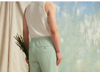 [CULTUM] Wave Texture Drawstring Shorts