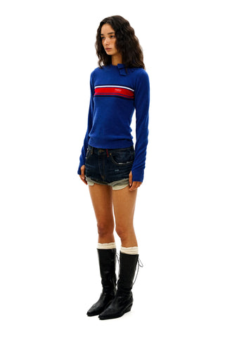 [Moromoro2] Bow Stripe Sweater