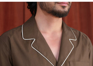 [CULTUM] Piped Pajama Shirt