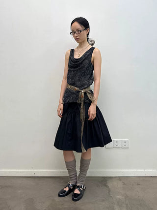 [NeverSeez] A-line Utility Skirt