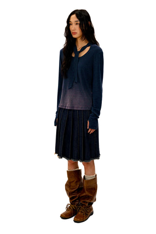 [Moromoro2] Gradient Striped Thumb Hole  T-shirt