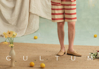 [CULTUM] Striped Knit Shorts
