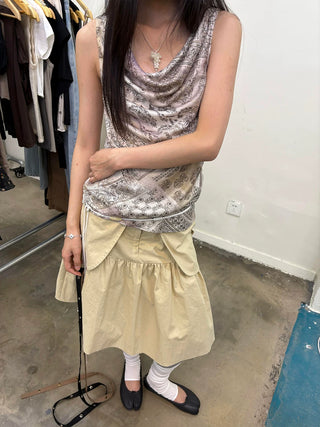 [NeverSeez] A-line Utility Skirt