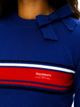 [Moromoro2] Bow Stripe Sweater