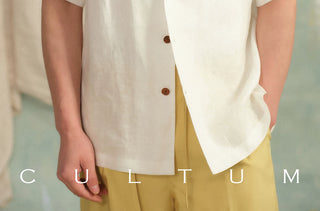 [CULTUM] Linen Cuban Collar Shirt