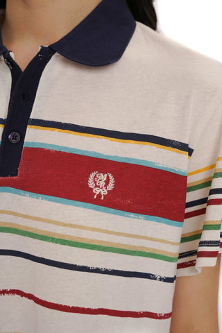 [moromoro2] Striped Crop T-Shirt