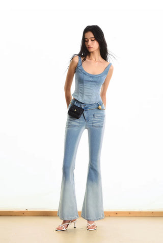 [NOTAWEAR] Denim Fishtail Sleeveless top