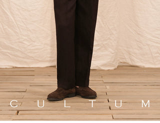[CULTUM] Linen Double Pleated Trousers
