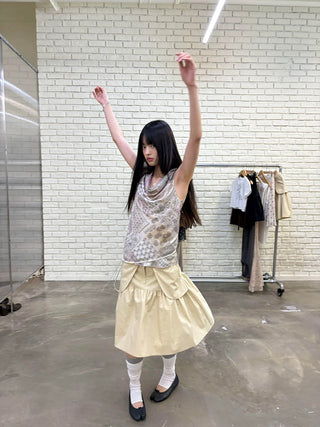 [NeverSeez] A-line Utility Skirt