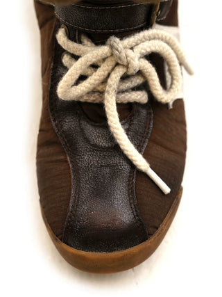 [Moromoro2] Furry Ball Patchwork Leather Boxing  Boots