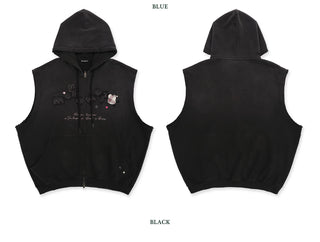 [Moromoro2] Rabbit Applique Hooded Vest