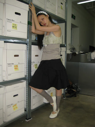 [NeverSeez] A-line Utility Skirt