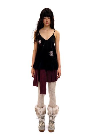 [Moromoro2] Rabbit Applique Stone Wash  Camisole