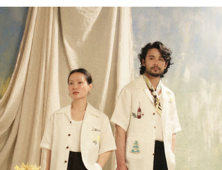 [CULTUM] Linen Cuban Collar Shirt