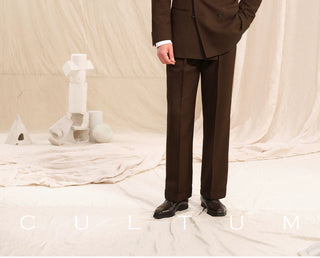 [CULTUM] Double-breasted Peak Lapel Suit Set