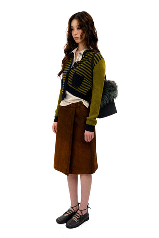 [Moromoro2] Striped Knit Cardigan