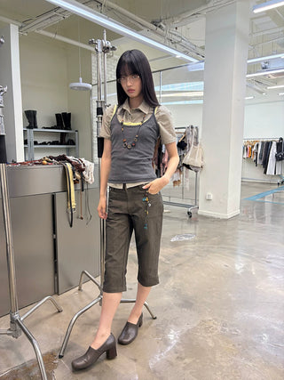 [NeverSeez] Slim Cropped Pants