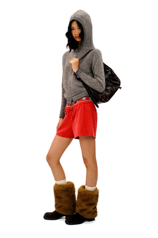 [Moromoro2] Bow Zip Hooded Cardigan