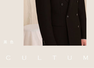 [CULTUM] Double-breasted Peak Lapel Suit Set