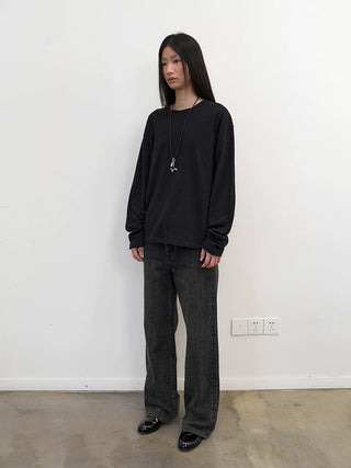 [NeverSeez] Slub Cotton Long Sleeve T-shirt