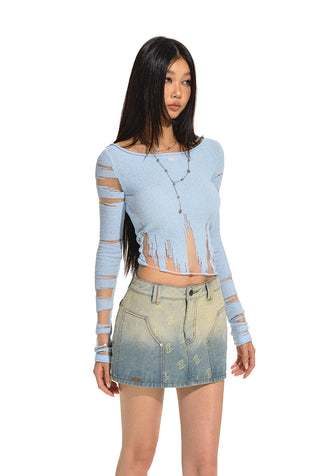 [NAWS] Starry Denim Skirt