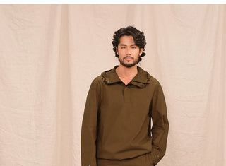 [CULTUM] Hooded Pullover Jacket