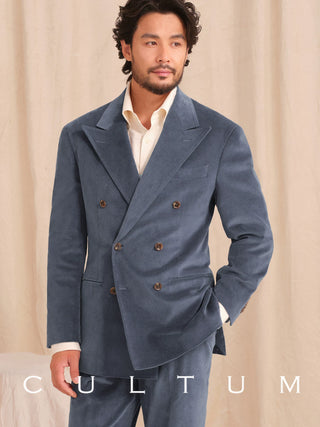 [CULTUM] Double-Breasted Cotton Corduroy Suit Set