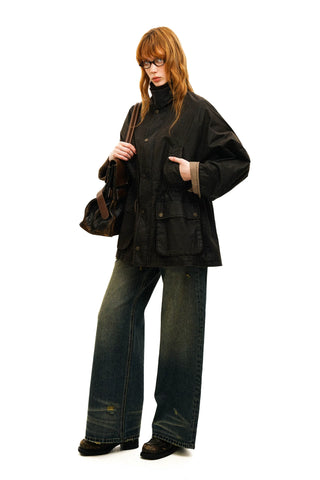 [Moromoro2] Corduroy Collar Ranch Jacket