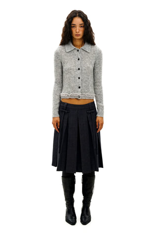 [Moromoro2] Wool Blend Collar Cardigan