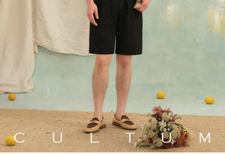 [CULTUM] Drawstring Pleated Shorts