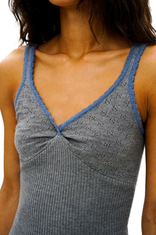[Moromoro2] Lace Trim V-Neck Cami Top