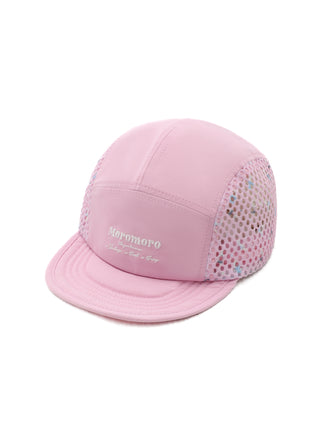 [moromoro2] Mesh Rabbit Print Camp cap