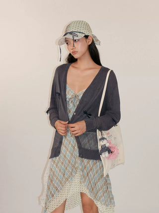 [Moromoro2] Floral Patchwork Bow Hat