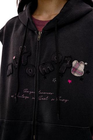 [Moromoro2] Rabbit Applique Hooded Vest