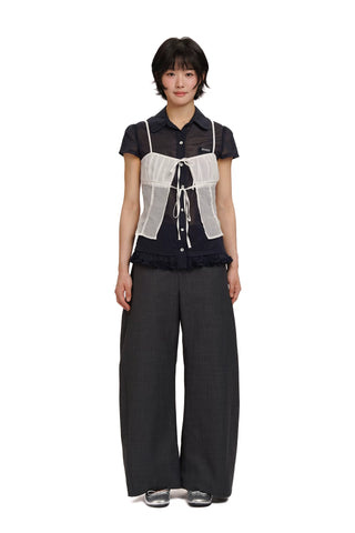 [moromoro2] Layered Tie Cami Top