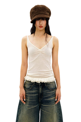 [Moromoro2] Wool Ribbon Camisole