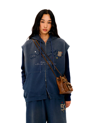 [Moromoro2] Rabbit Applique Hooded Vest