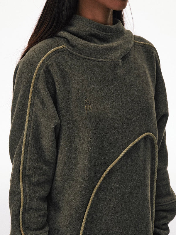 [CONP] Ring Detail Fleece Hooded Sweatshirt