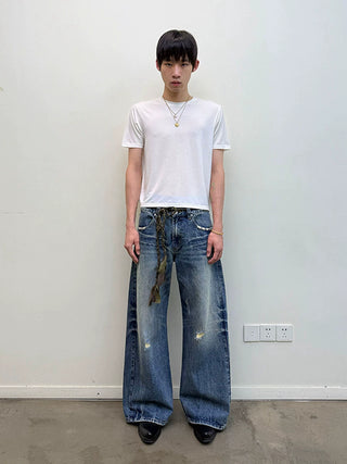 [NeverSeez] Lyocell-Wool Solid T-Shirt