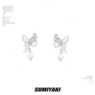 Twin butterfly earrings